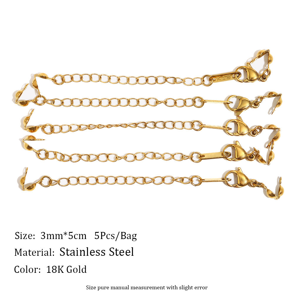 Minimalist Stainless Steel 18K Gold Plated Round DIY Charm Bar Findings