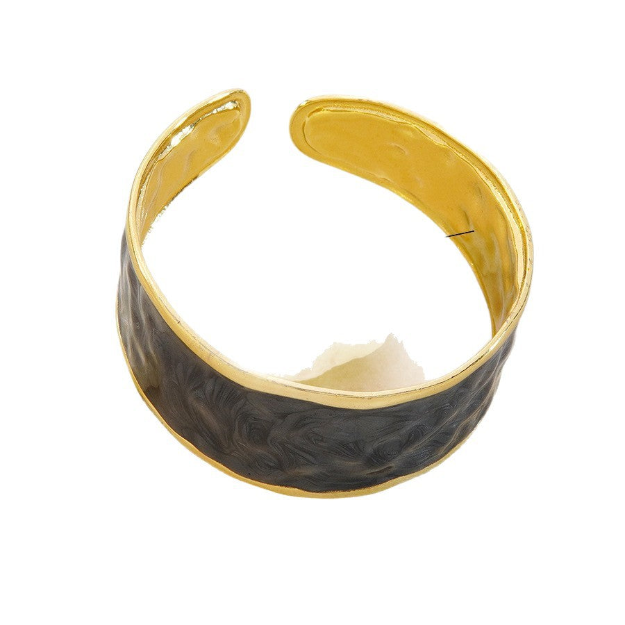 Geometric Drip Oil Plated Stainless Steel Bracelet