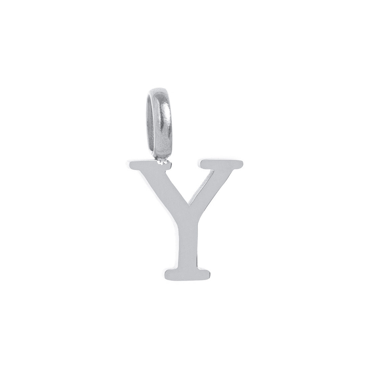 Minimalist Titanium Steel 18K Gold Plated PVD Letter Charm Bar