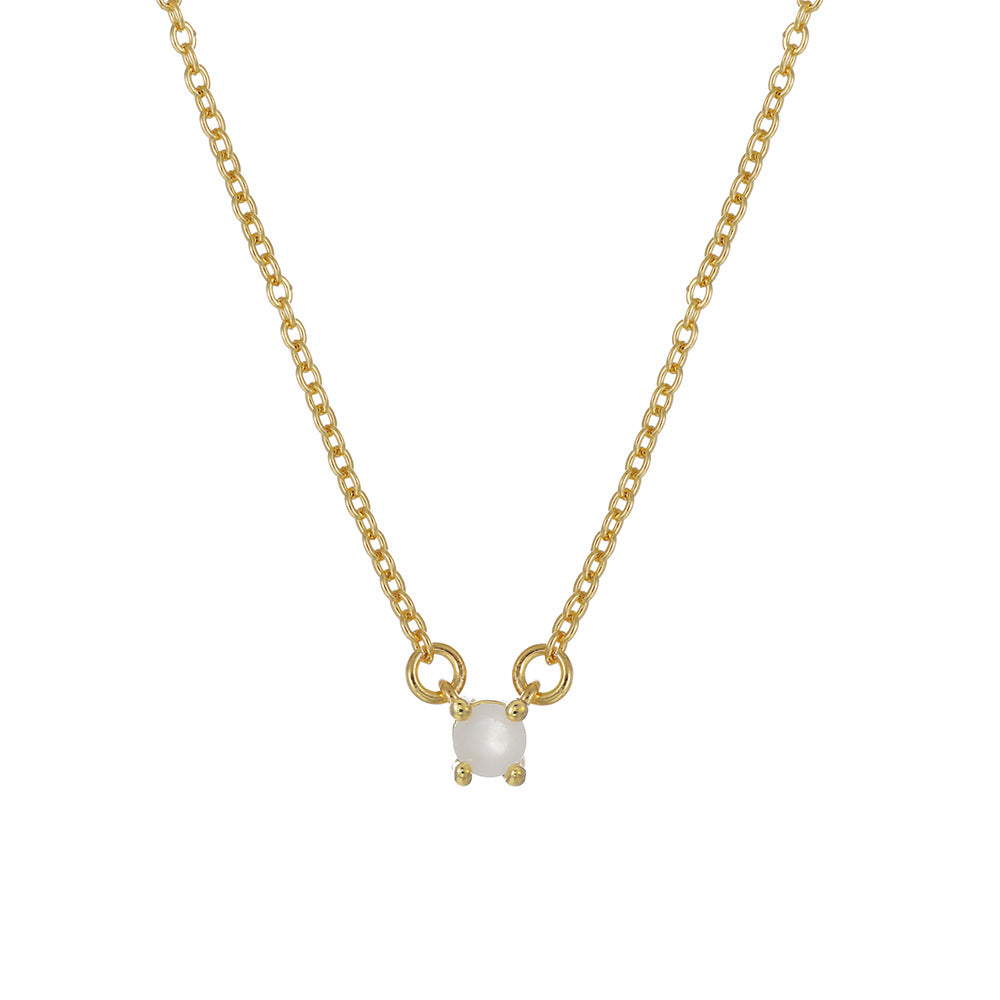 Collana alla moda in rame placcato oro con ciondoli in ametista, smeraldo e zircone, per donna