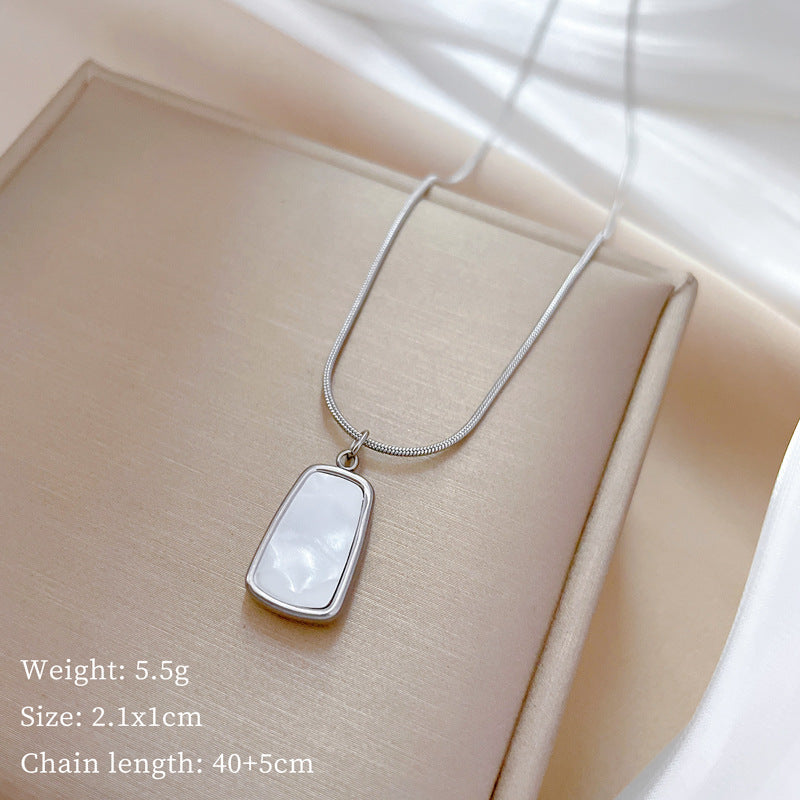 Minimalist Plated Titanium Steel Geometric Collar Necklace Unisex