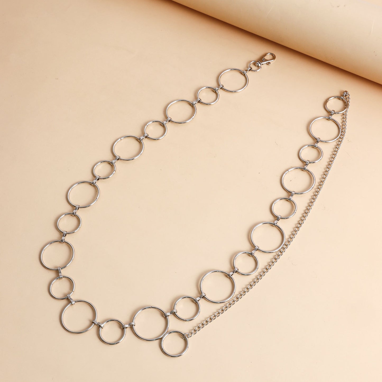 Punk Style Metal Waist Chain for Women Adjustable Decorative Belt for Shirts Dresses T-Shirts and Pants