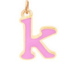 Minimalist Letter Shape Stainless Steel Necklace with Enamel Finish and 18K Gold Plating