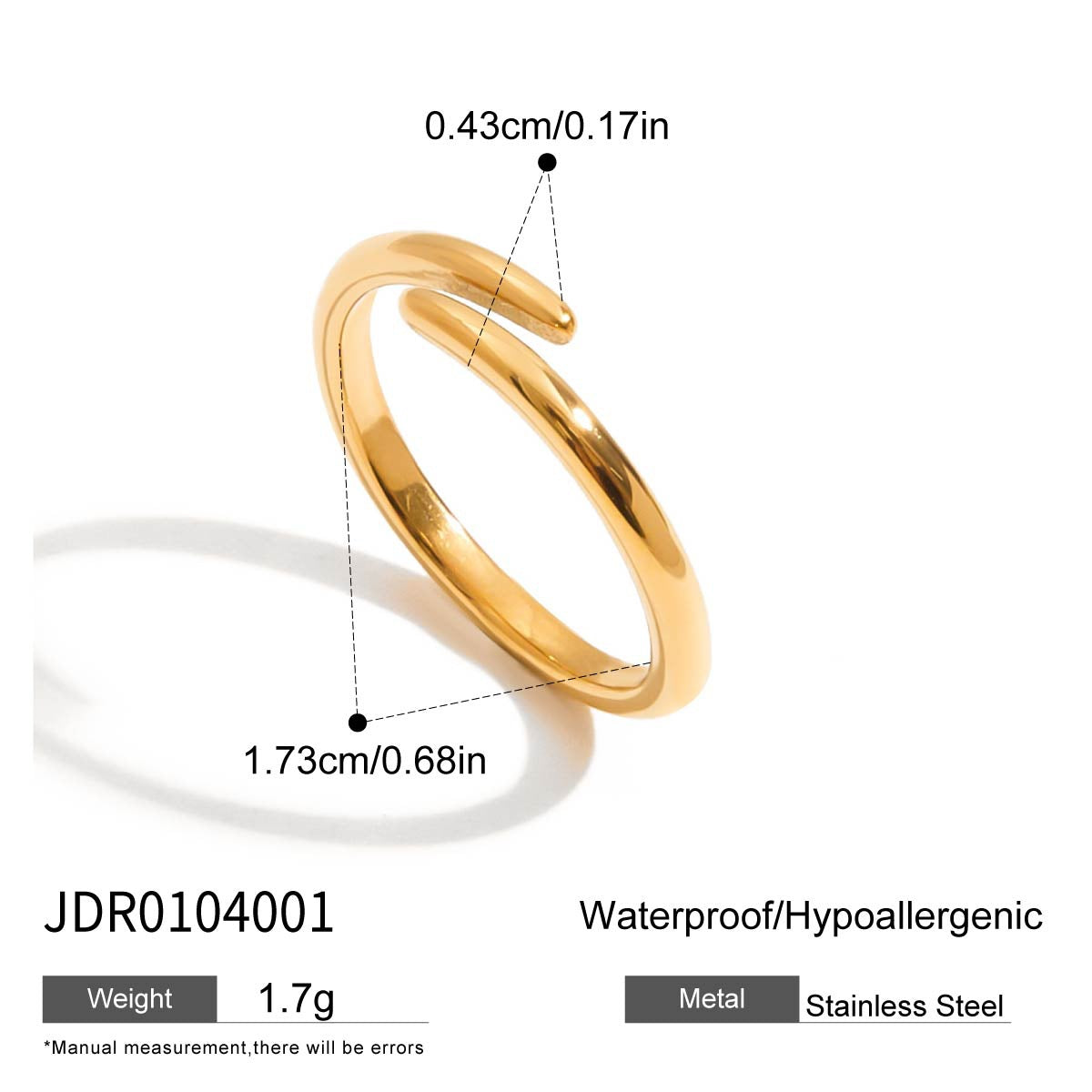 Geometric Stainless Steel Plated Open Cuff Bracelet