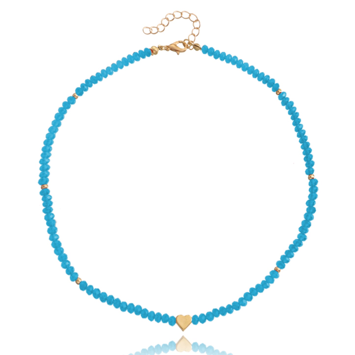Minimalist Heart-Shaped Alloy Necklace with Rhinestone Accents for Women, Gold-Plated Clavicle Chain