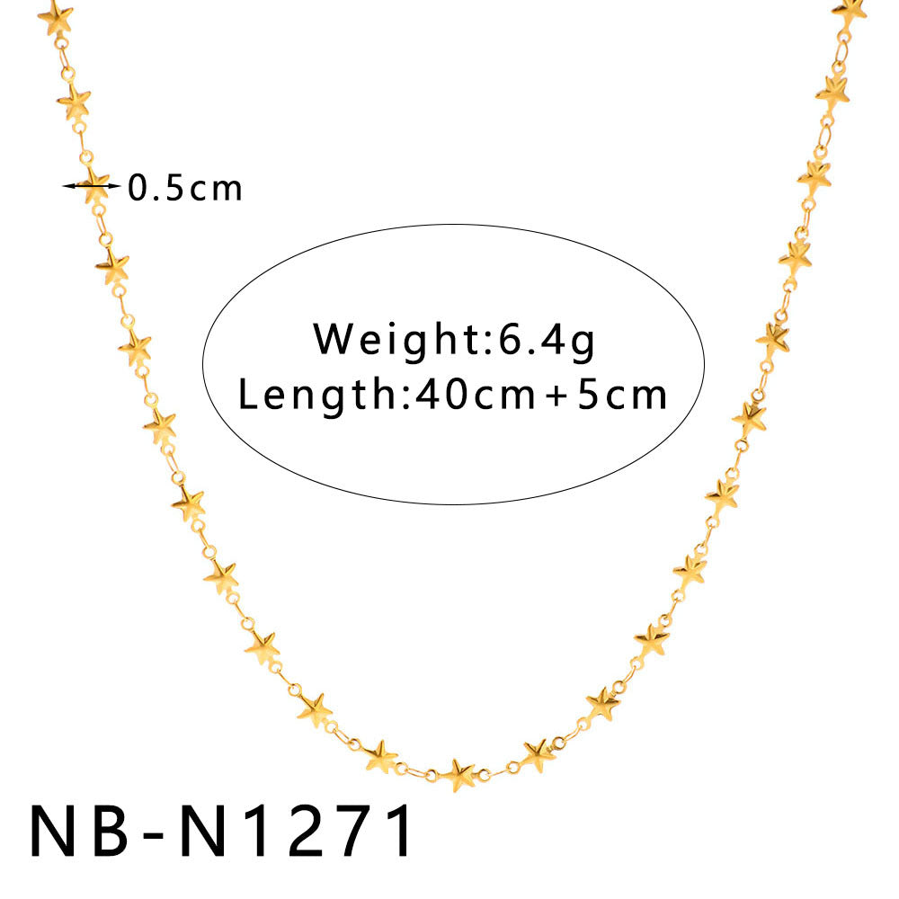 Collana con pendente geometrico minimalista da donna con design a intaglio, catena in acciaio inossidabile e finitura placcata sottovuoto in oro 18 carati