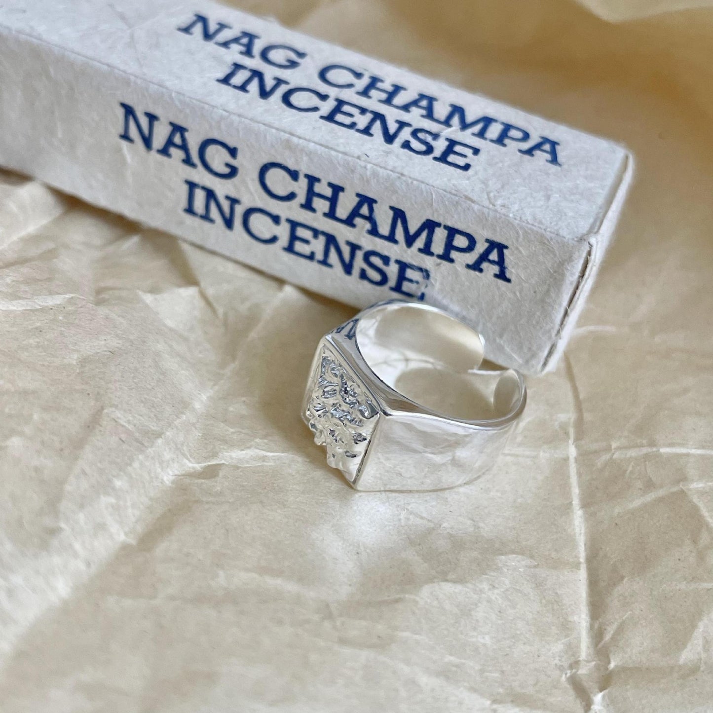Anello da donna vintage Sweet in argento sterling 925 a lava fusa