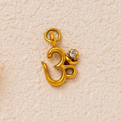 Minimalist PVD 18K Gold Plated Stainless Steel Animal Charm Bar