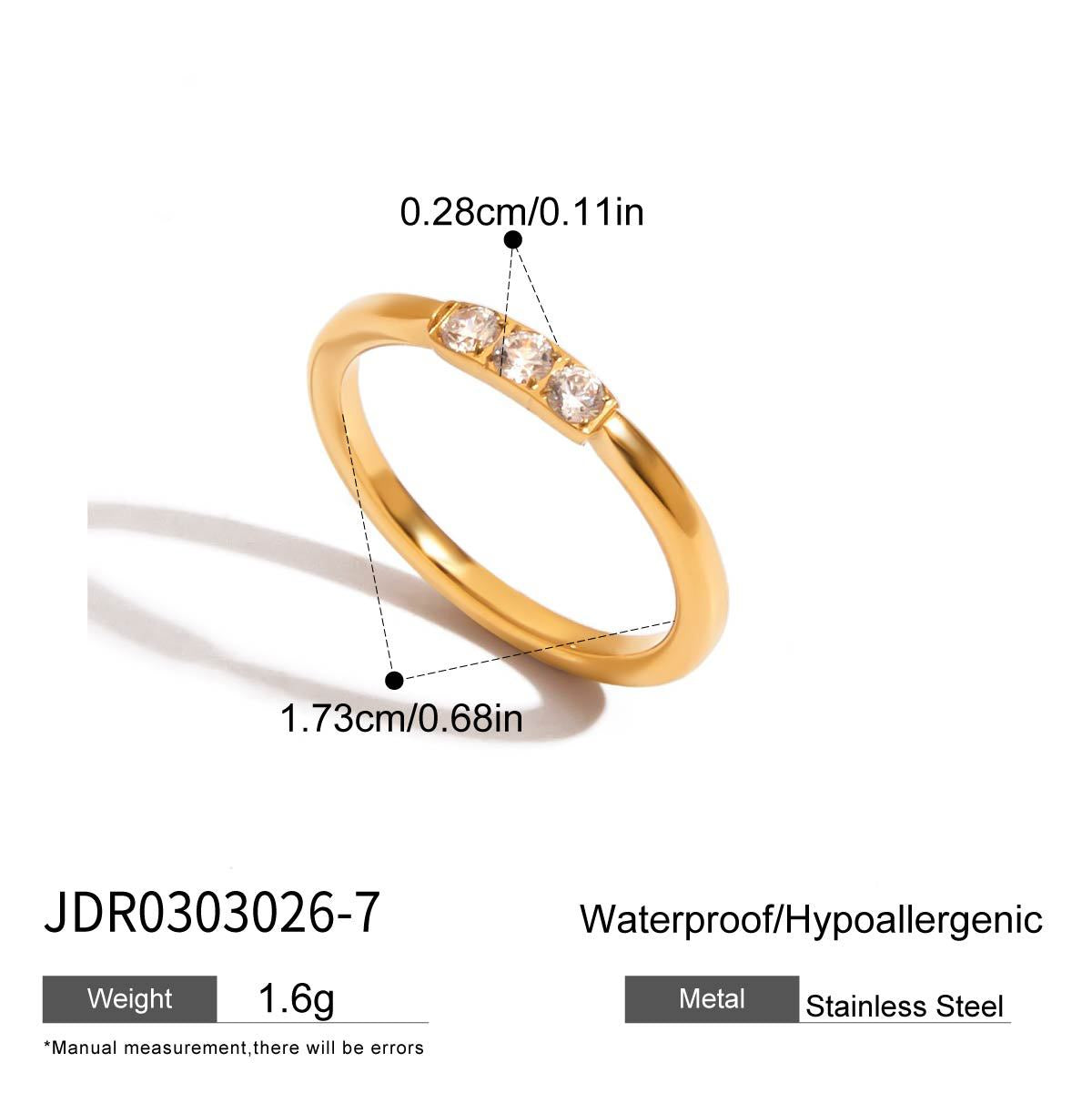 Geometric Round Pearl Plated Stainless Steel Finger Ring Bracelet for Women