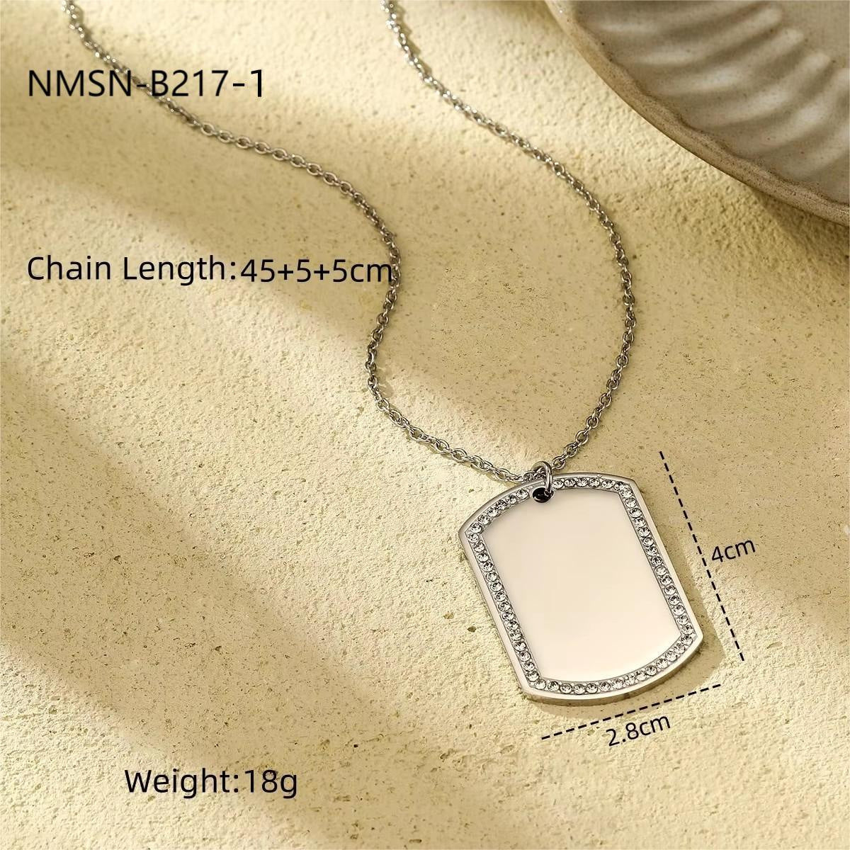 Collar minimalista de acero inoxidable chapado en oro de 18 quilates, geométrico redondo con colgante de circonita cúbica para mujer, barra de dijes de bricolaje