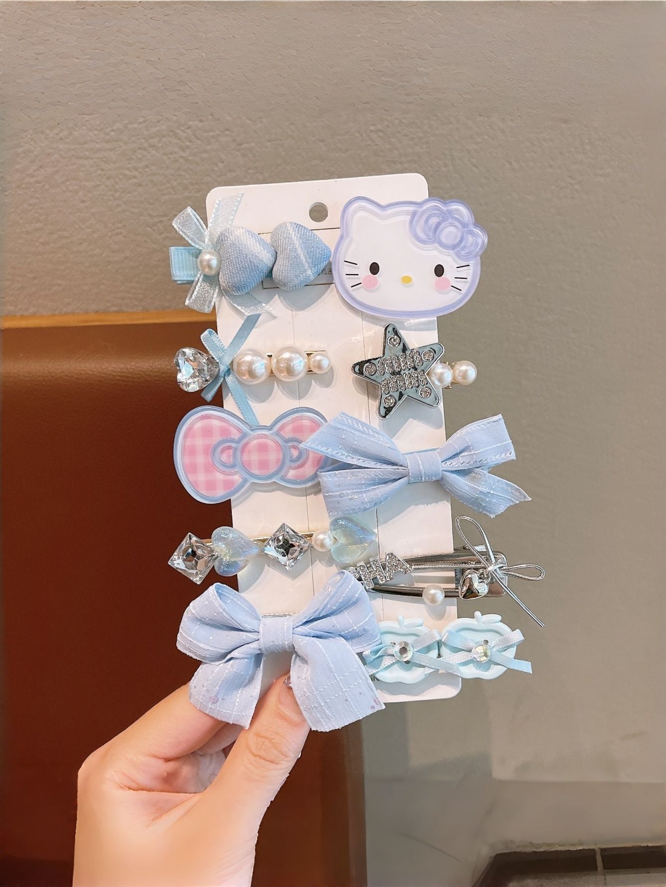 Natural Style Bow-Shaped Polyester Hair Clip for Girls with Ruffled and Mesh Details, Duckbill Clip Design, Princess Collection