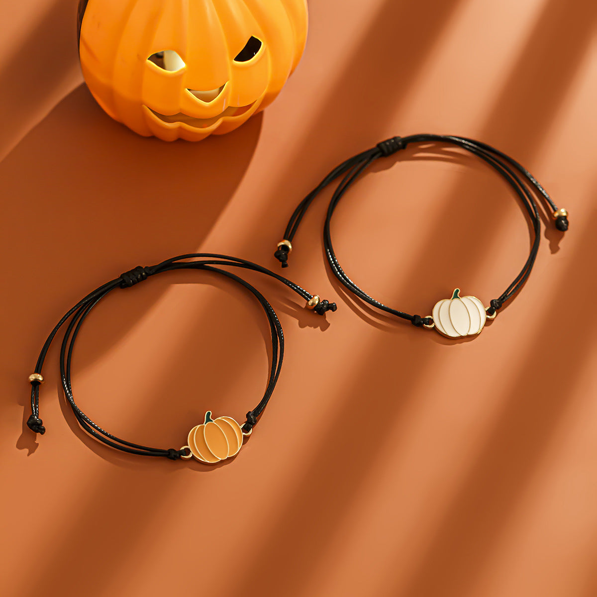 Playful Halloween Ghost and Pumpkin Charm Bracelet for Women Alloy Electroplated Cartoon Style Accessory