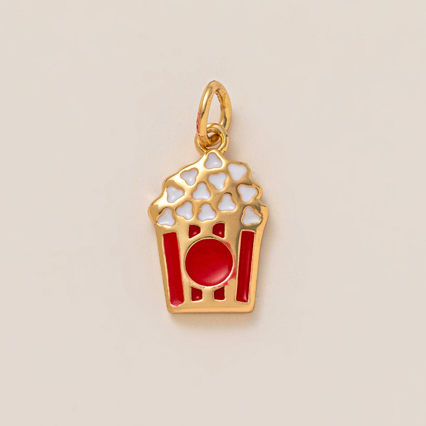 18K Gold Plated Brass Geometric Stainless Steel Pendant with Cubic Zirconia on Ball Chain Charm Bar for Unisex