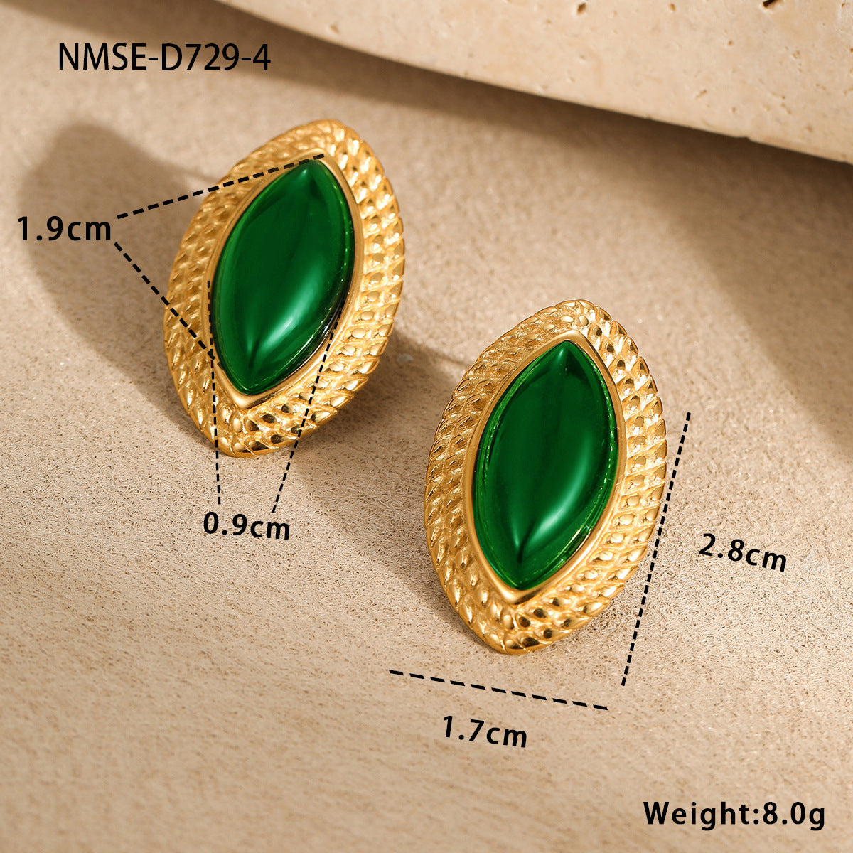 Pendientes de acero inoxidable geométricos minimalistas para mujer con acabado electrochapado y diseño cuadrilátero irregular
