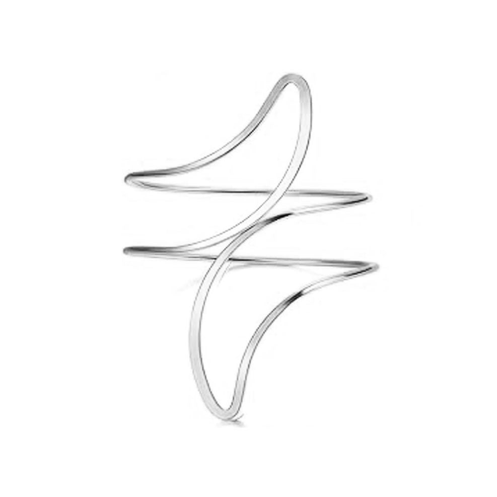 Minimalist Geometric Plated Iron Cuff Bracelet Adjustable Open Arm Ring for Women