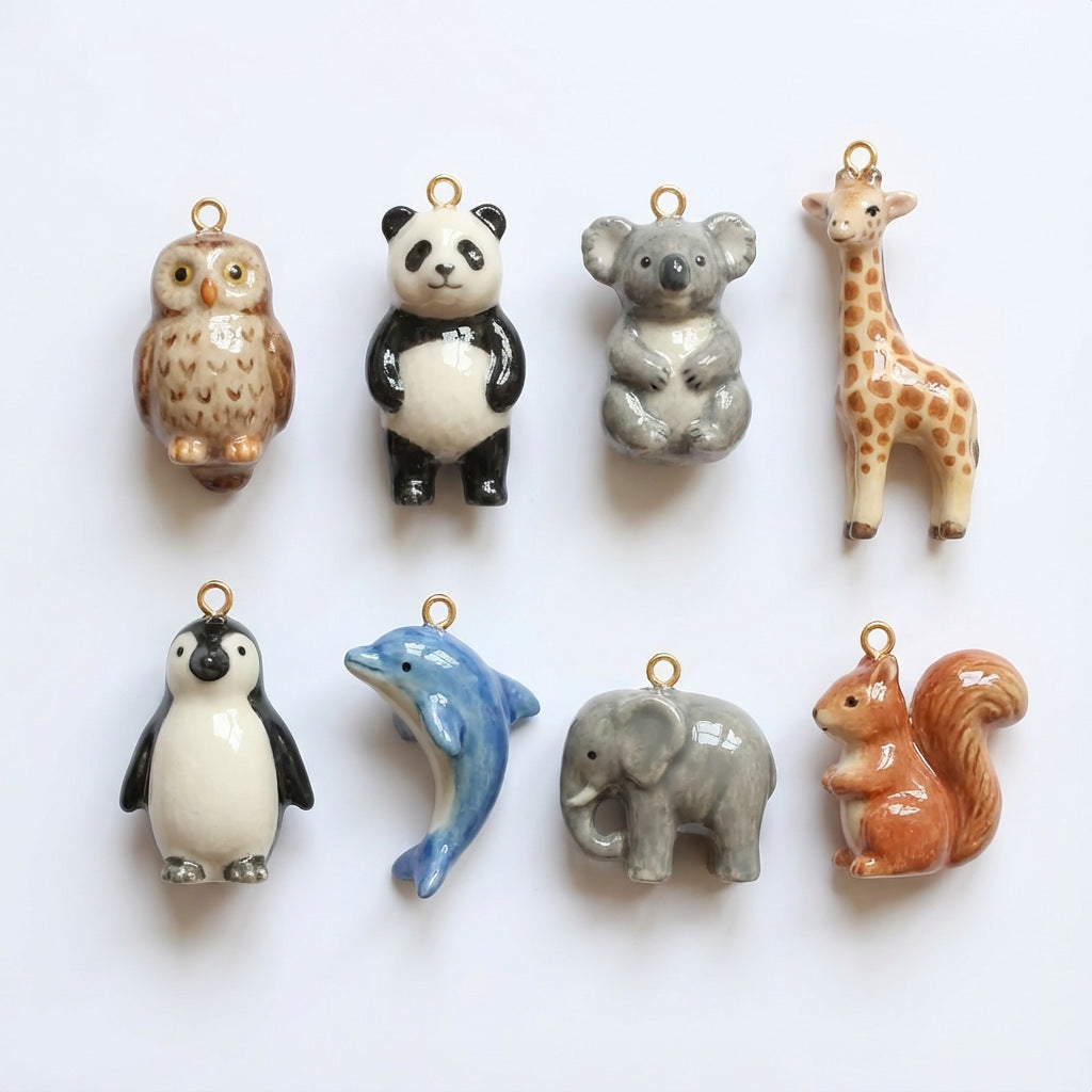Luxury Business 18K Gold Plated PVD Stainless Steel Animal Pendant Charm Bar Necklace