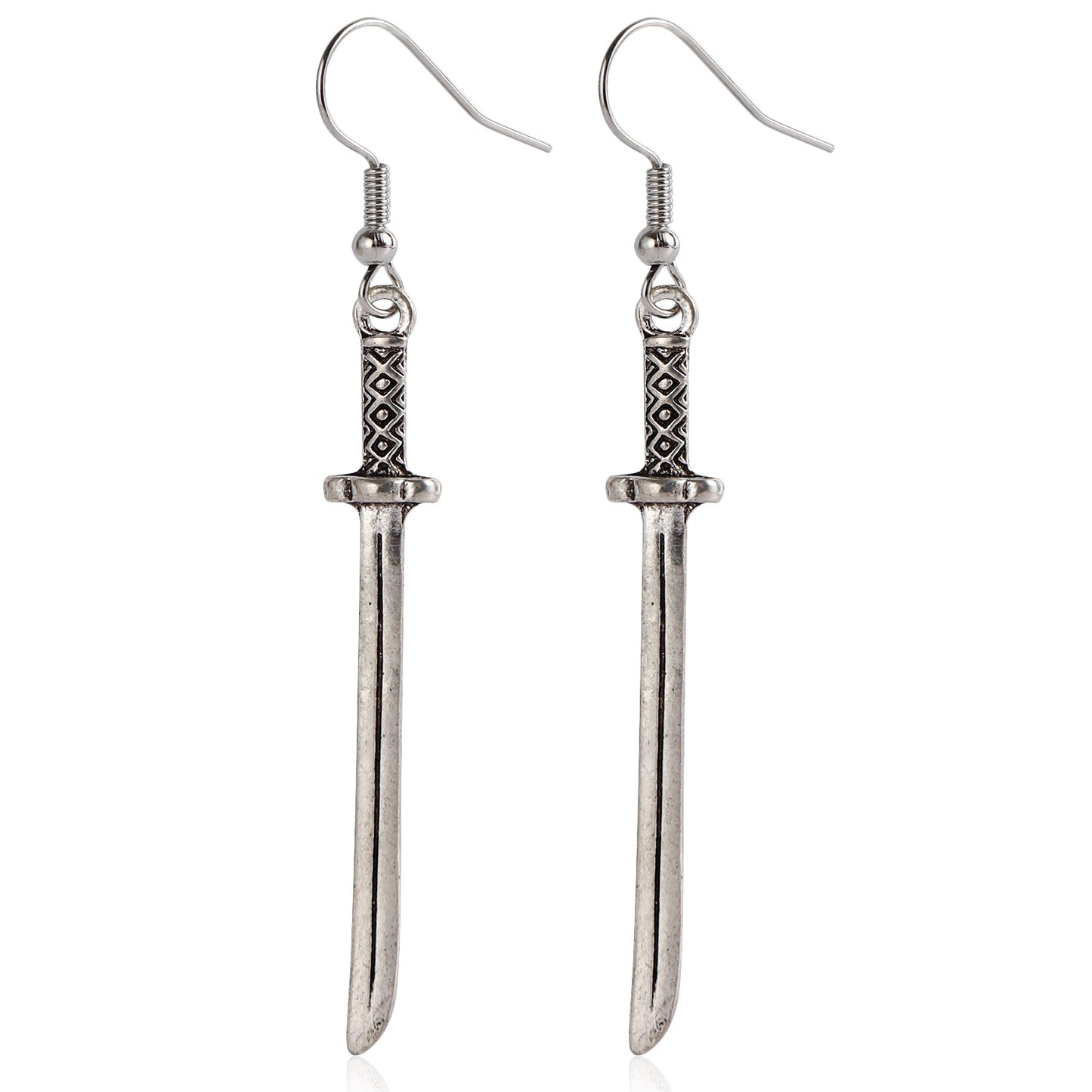 Pendientes de aro de metal geométricos estilo Punk Western con borlas y colgante de cactus para mujer