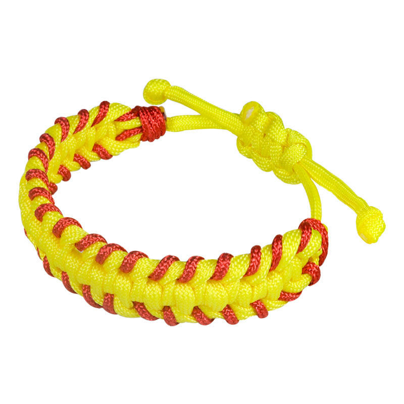 Geometric Polka Dot Woven Paracord Bracelet Adjustable Outdoor Survival Friendship Bangle for Unisex