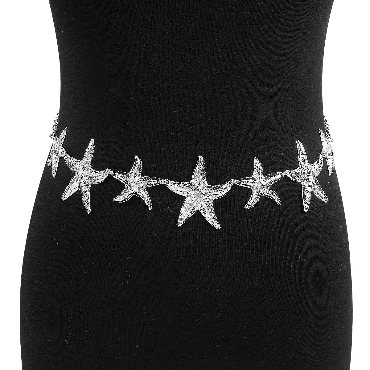 Boho Oceano Stella Catena per il Corpo da Donna in Ferro con Finitura Placcata Catena per la Vita Regolabile per Vacanze al Mare