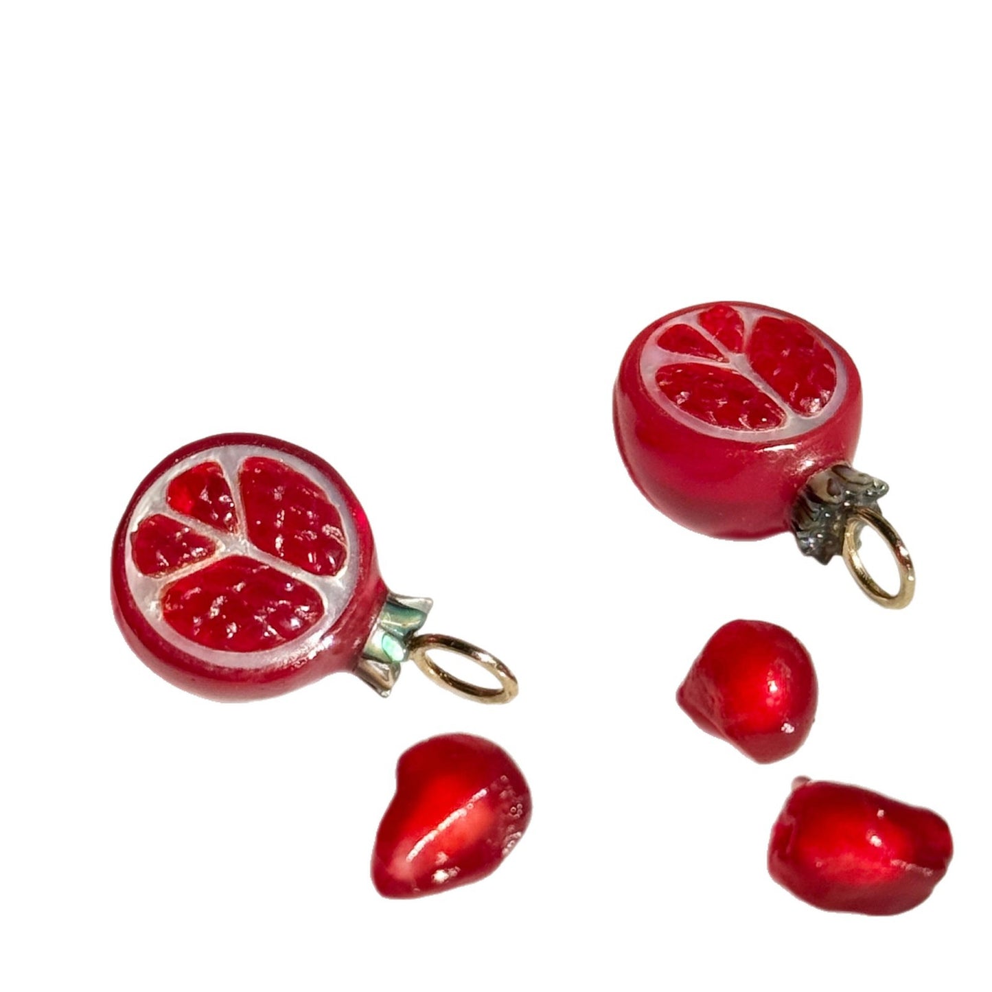 Fruit Charm Bar Brass Plated Corn Chain Necklace Unisex 9g