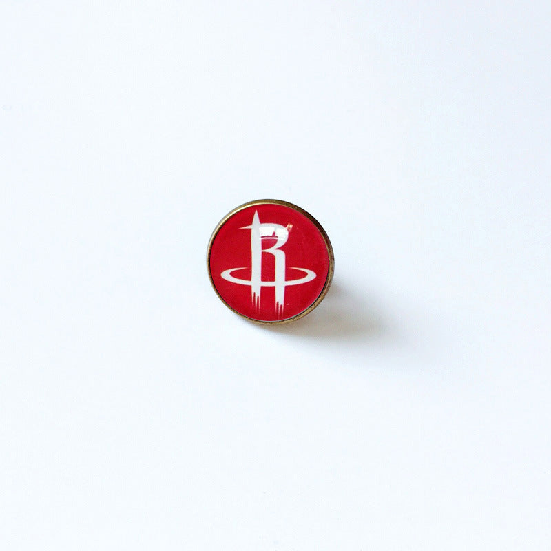 Pin de solapa metálico de equipos de baloncesto retro de la NBA - Insignia con gema vintage - Broche de Kobe Curry - Regalo para fans - Unisex
