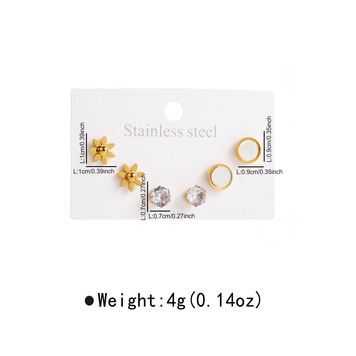 Orecchini minimalisti in acciaio inossidabile a forma di farfalla con intarsi in conchiglia e strass per donna