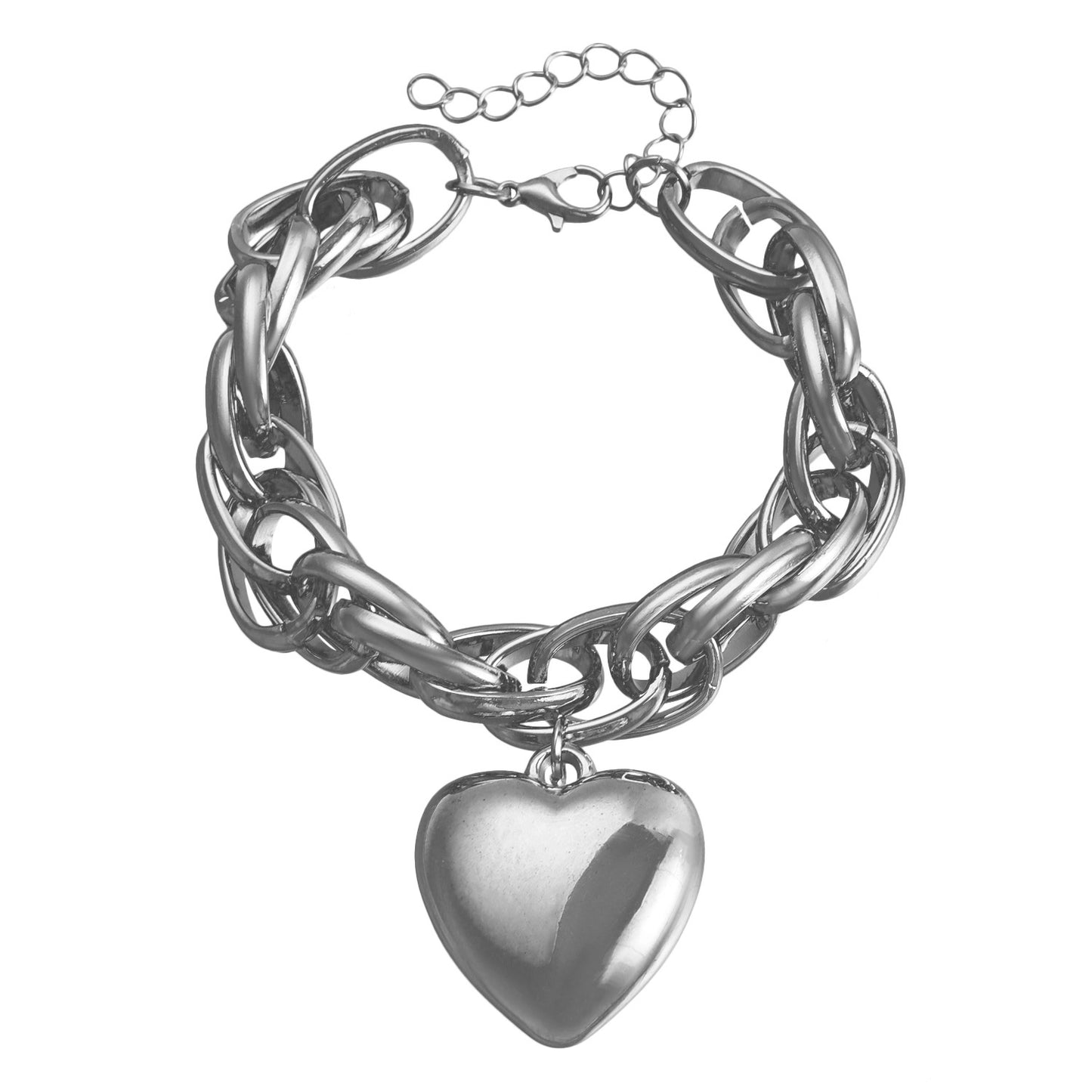Minimalist Heart-Shaped Alloy Pendant Necklace with Plated Finish for Women Choker Style