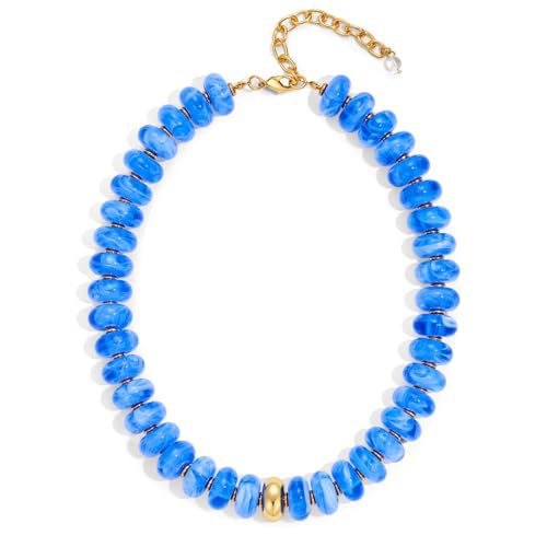 Vintage Bohemian Heart Resin Acrylic Pendant Necklace for Women