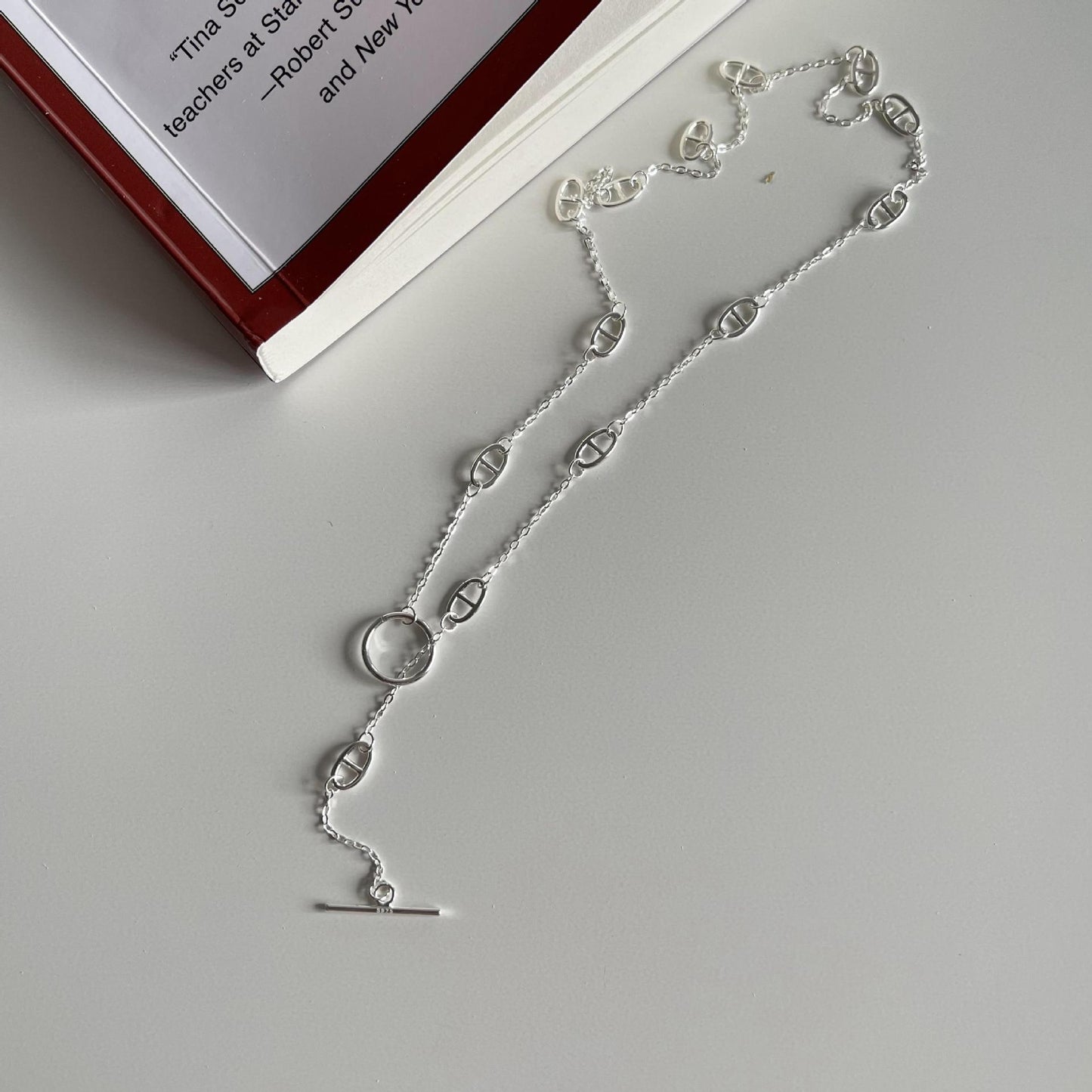 Collana da donna a forma di rombo minimalista in argento sterling 925 con finitura lucida