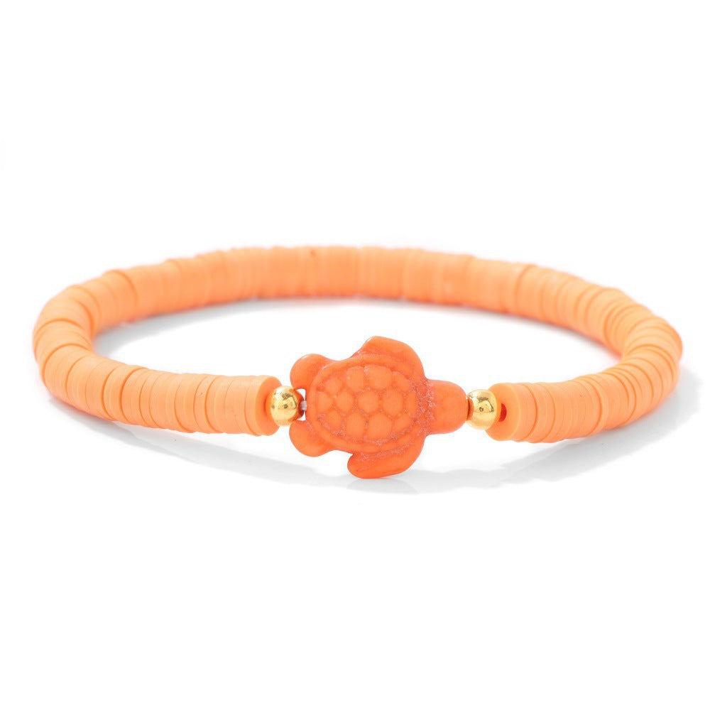Bohemian Turtle Animal Shape Pearl Resin Bracelet Unisex Summer Beach Jewelry