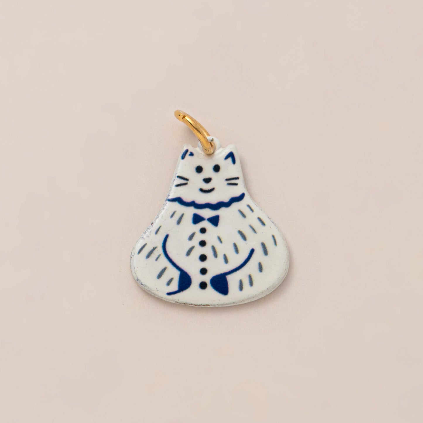 Vintage Luxury Cat Brass Charm Bar