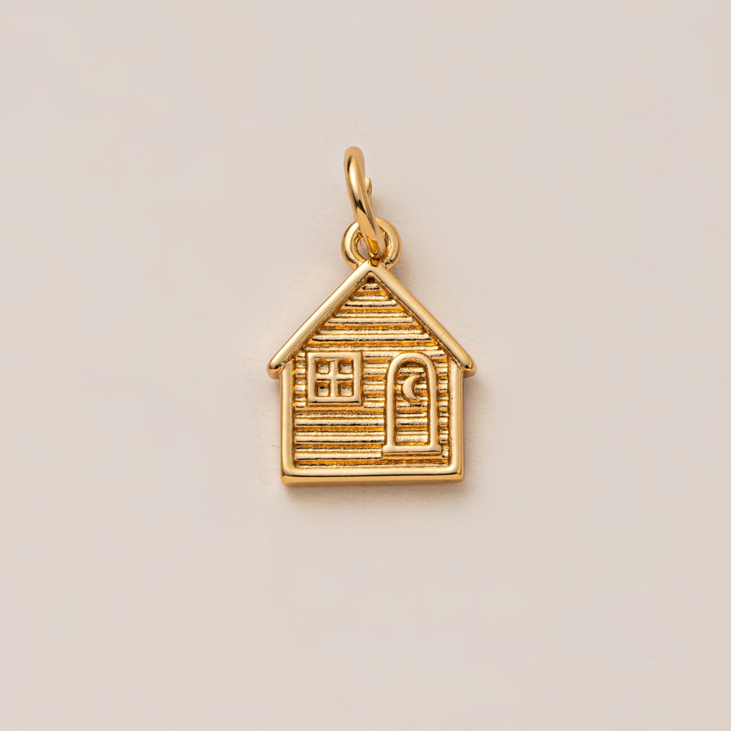 Vintage 18K Gold Plated Brass Cross Moon Star Fish Flower House Charm Bar for DIY Shoe Accessories