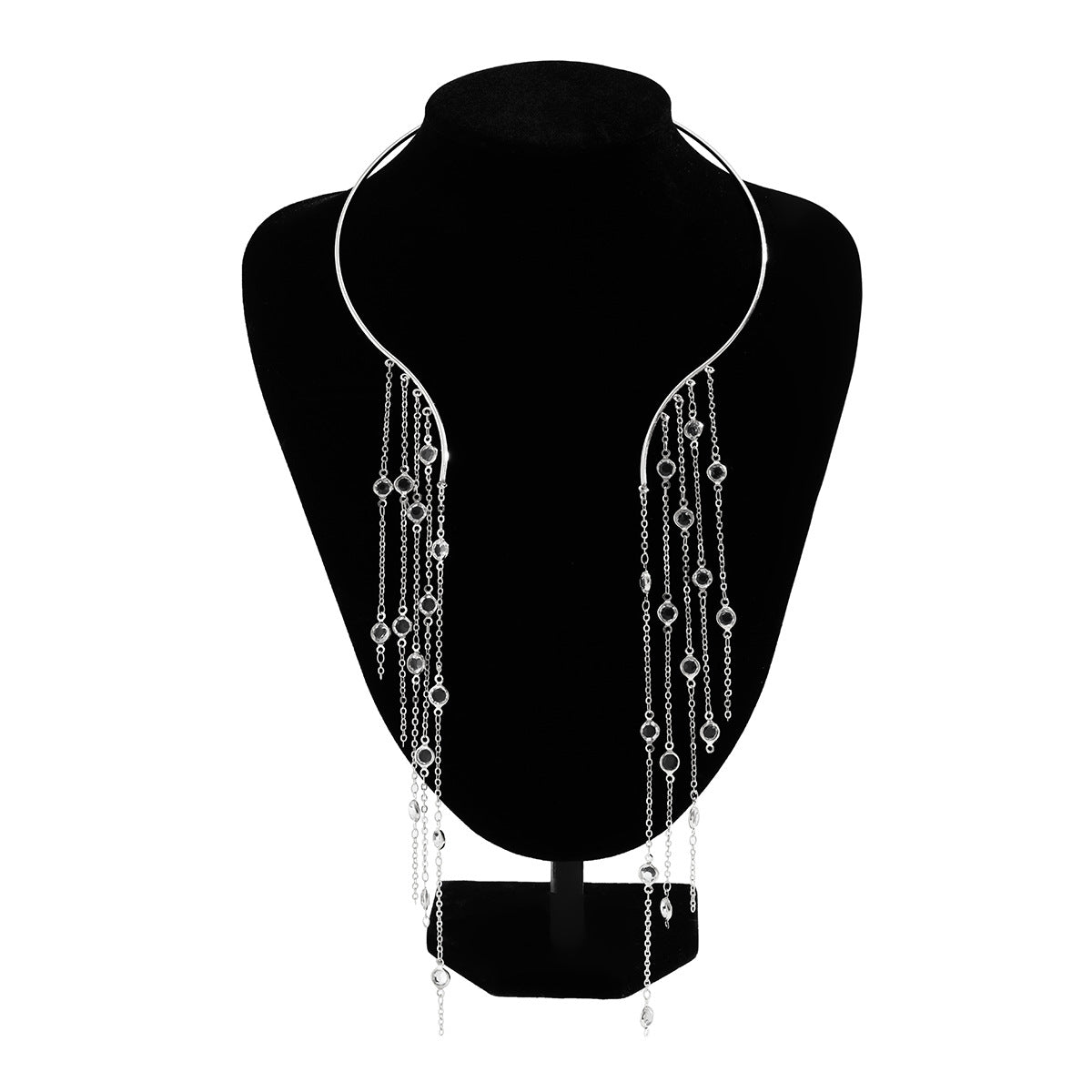 Collana girocollo da donna minimalista a forma di stella geometrica in metallo elettroplaccato con ciondolo in lega