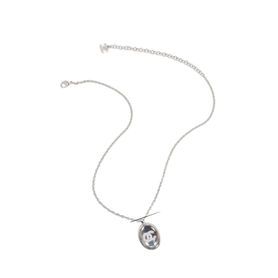 Elegant Gold Plated Brass Oval Geometric Necklace for Women