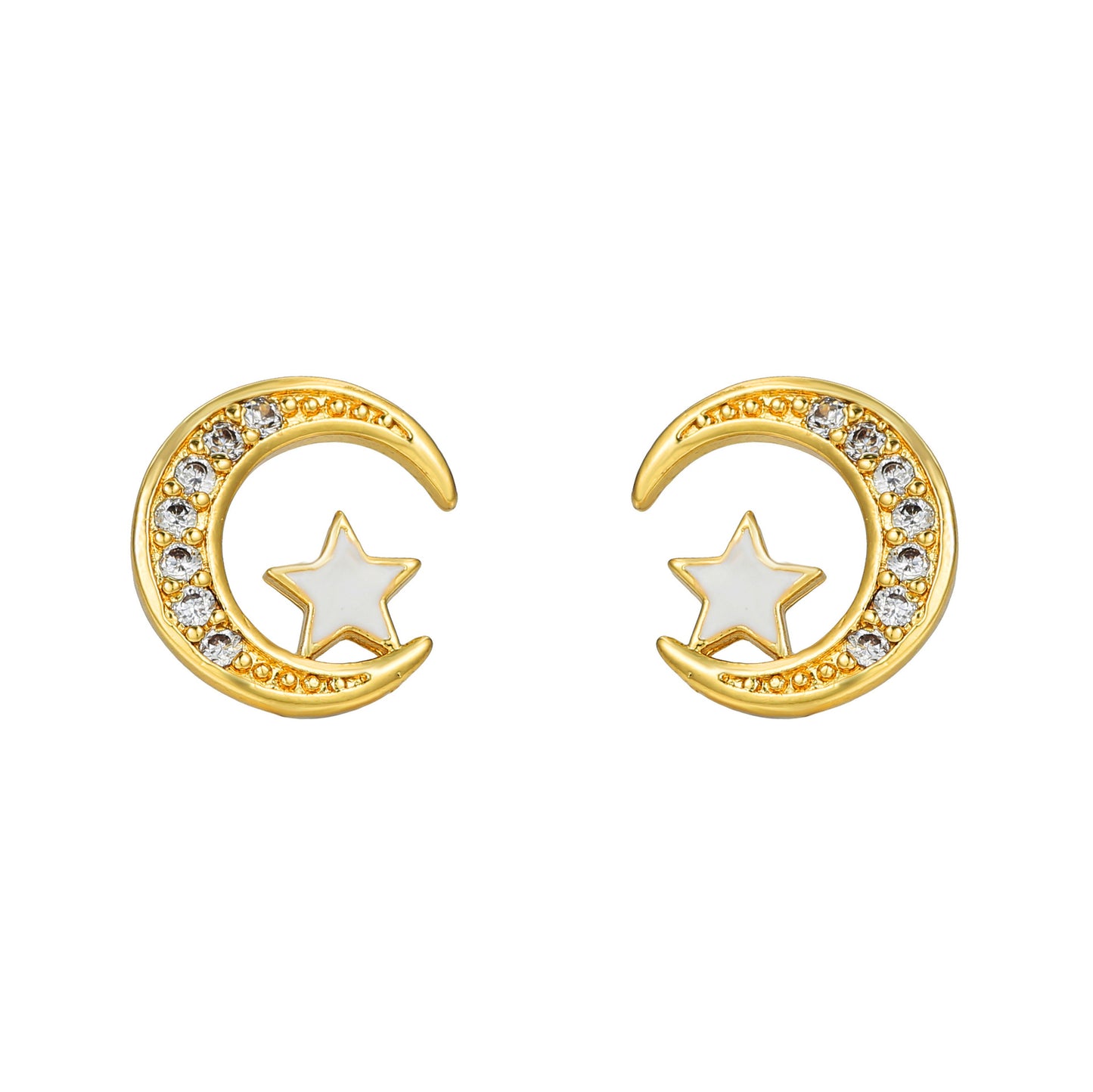 Unique Drip Oil Rainbow Floral Lips Bee Brass Cubic Zirconia Stud Earrings for Women