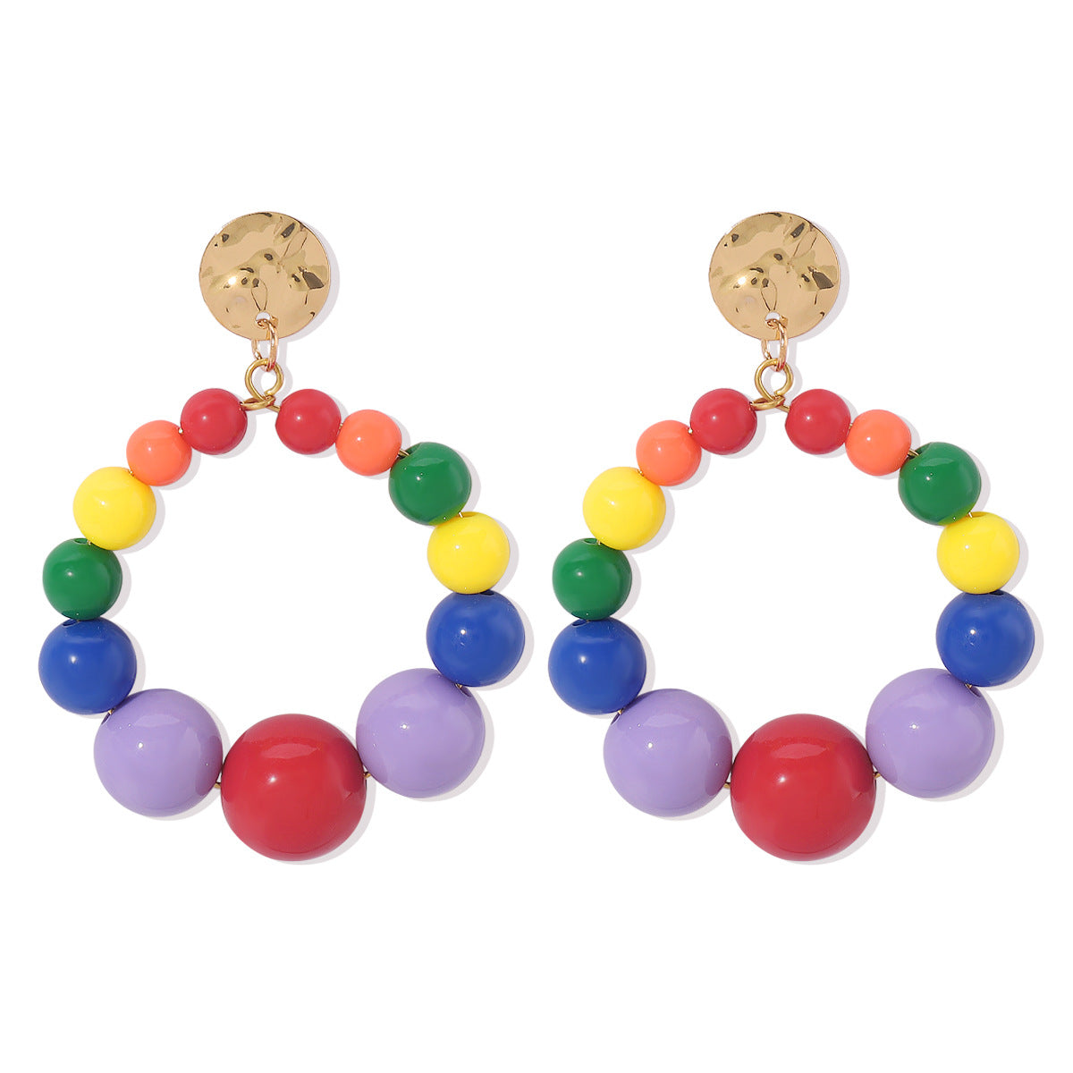Pendientes Minimalistas Geométricos de Resina para Mujer en Colores Caramelo con Acabado Artesanal