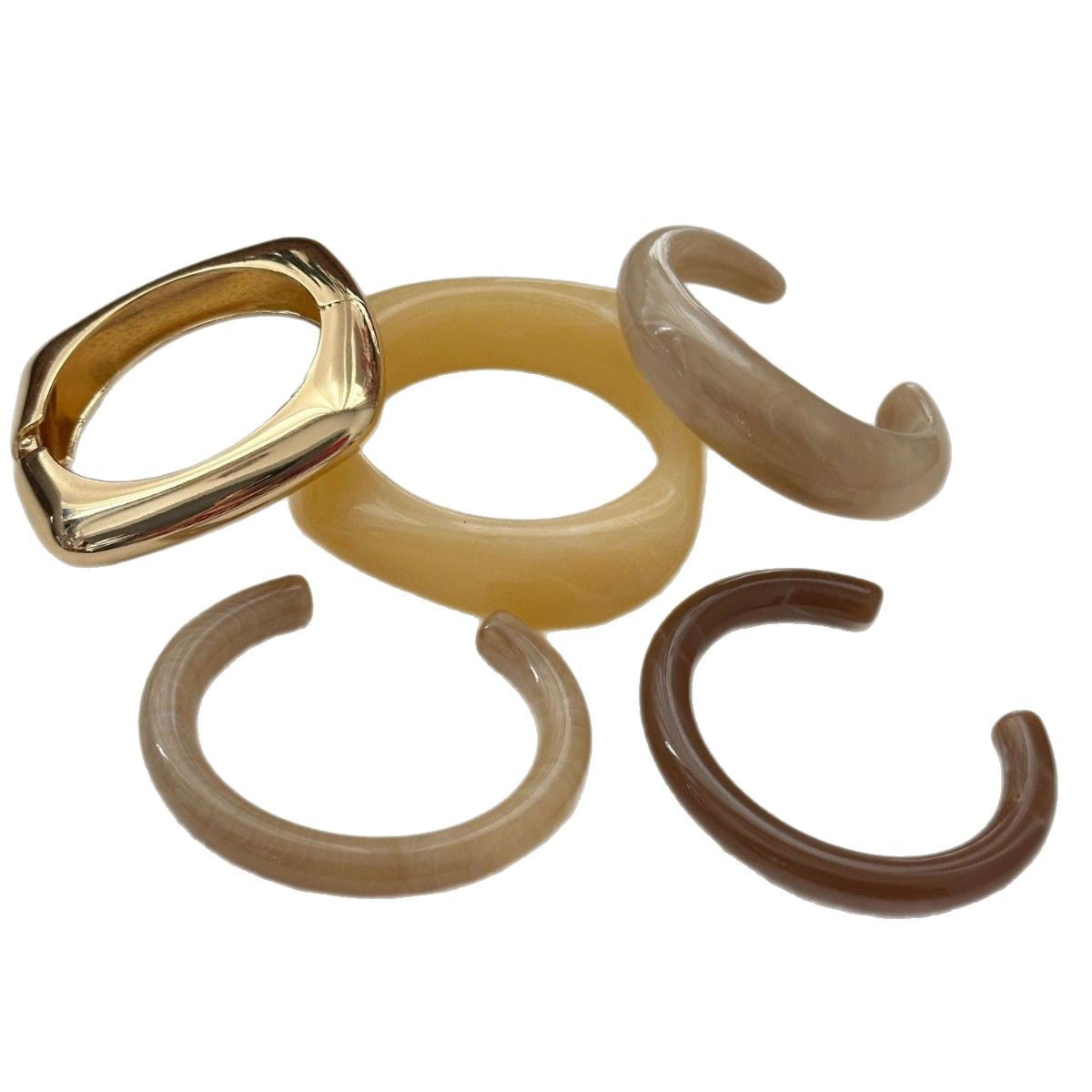 Geometric Acrylic Plated Bangle for Women