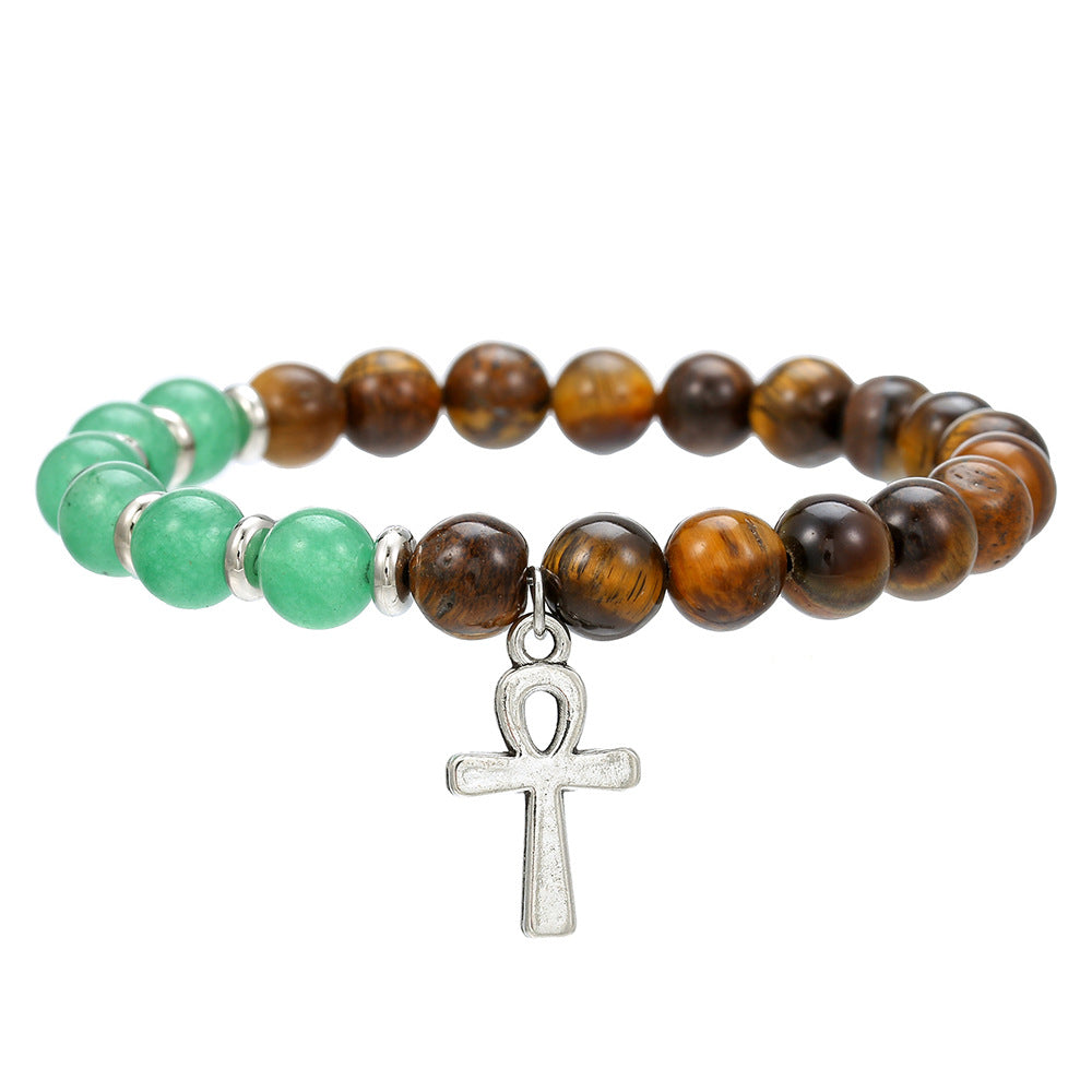 Natural Crystal Beaded Bracelet Handmade Stone Jewelry