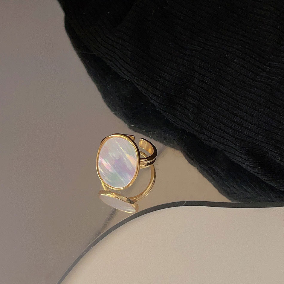 Minimalist Sweet 925 Sterling Silver Shell Ring for Women