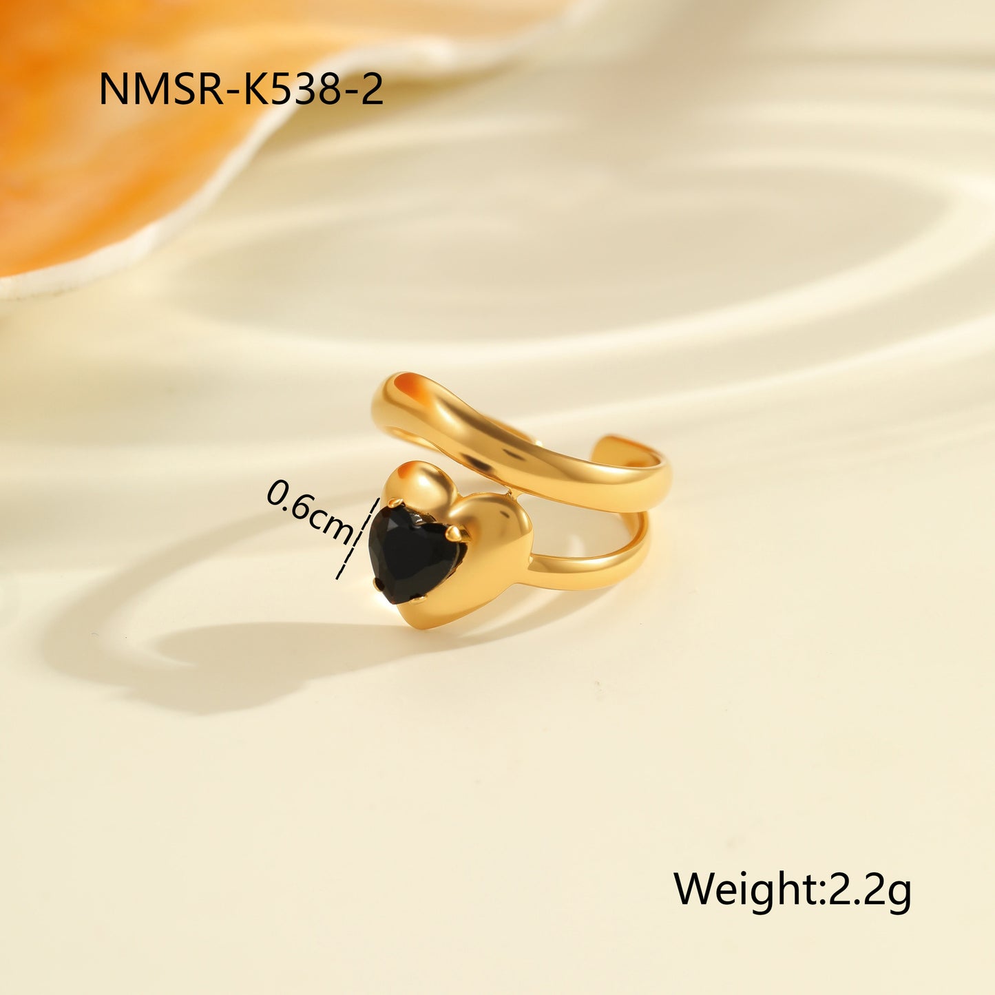 Anillo de acero titanio geométrico minimalista con incrustaciones de diamantes de imitación, banda abierta ajustable para mujer