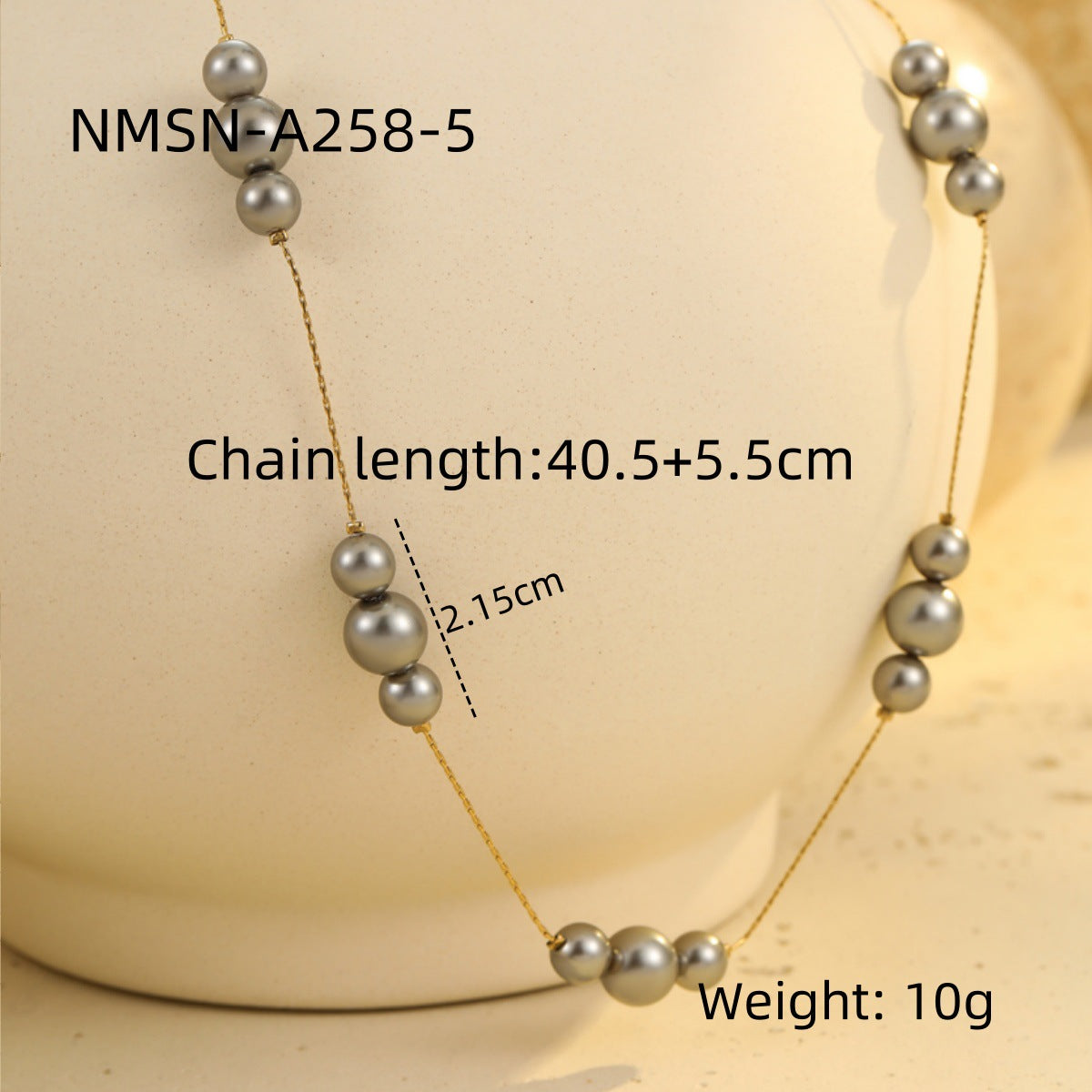 Collar minimalista geométrico de acero inoxidable chapado para mujer con longitud ajustable