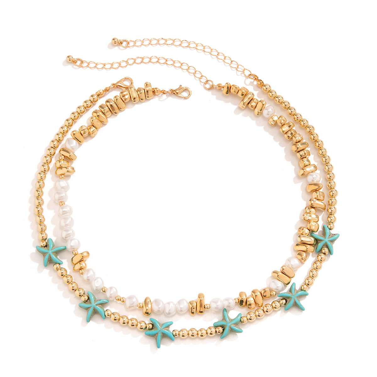 Collana in Acrilico a Forma di Stella Marina con Nappa per Donna, Stile Vacanziero