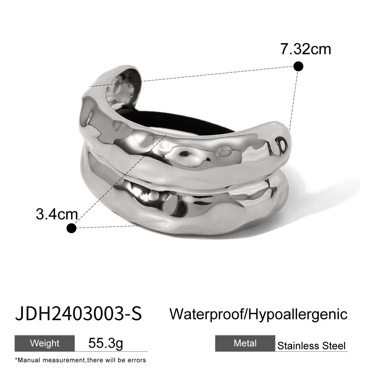 Minimalist U-Shaped Stainless Steel Hair Tie with Plated Finish for Ponytail