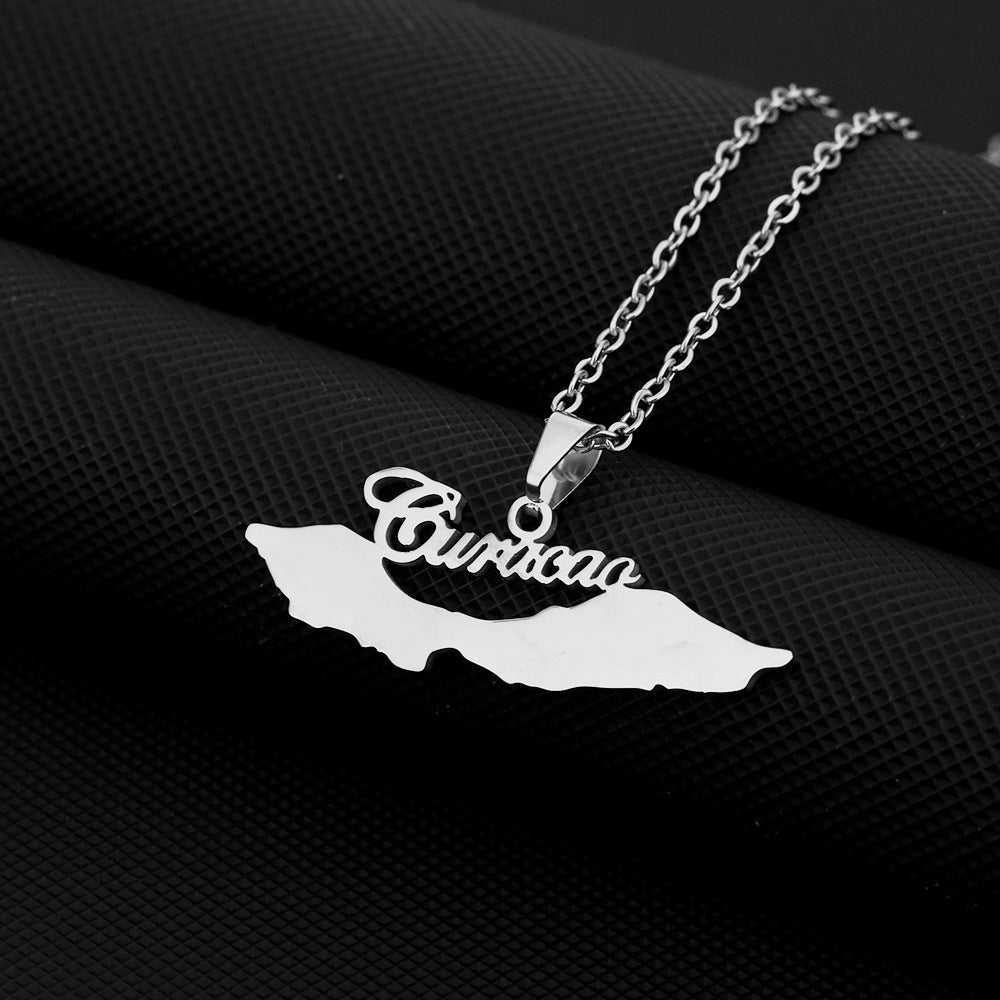 Collana Minimalista a Forma di Lettera in Acciaio Inossidabile Placcato per Uomo e Donna, Ciondolo con Catena a Croce Piatta per Maglioni e Felpe