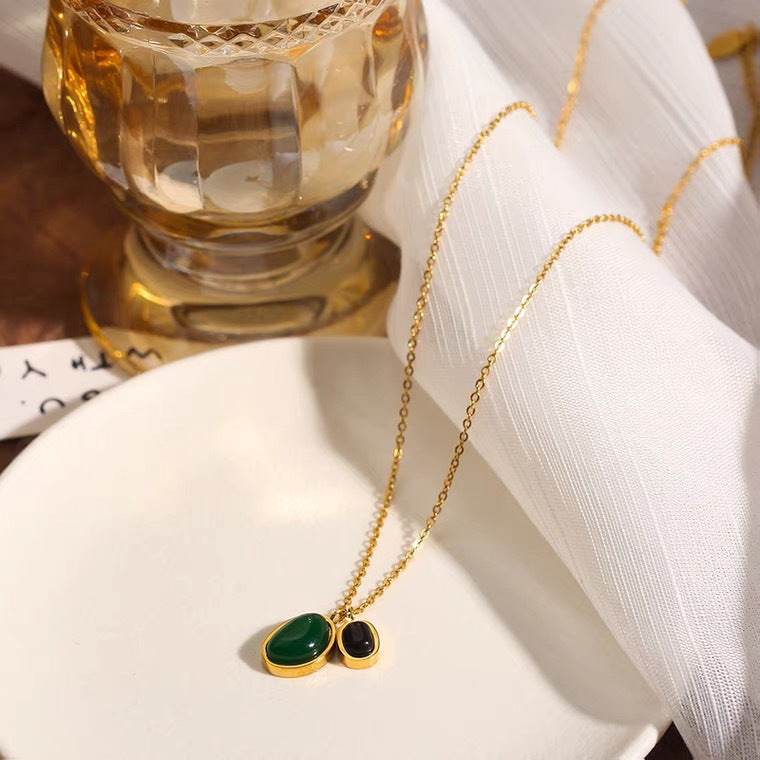 Minimalist Irregular Geometric Titanium Steel Necklace for Women with Cross Chain Design