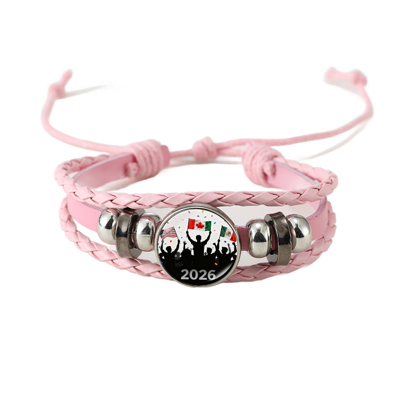 Casual Geometric Plated Leather Bracelet Unisex Fashion Wristband