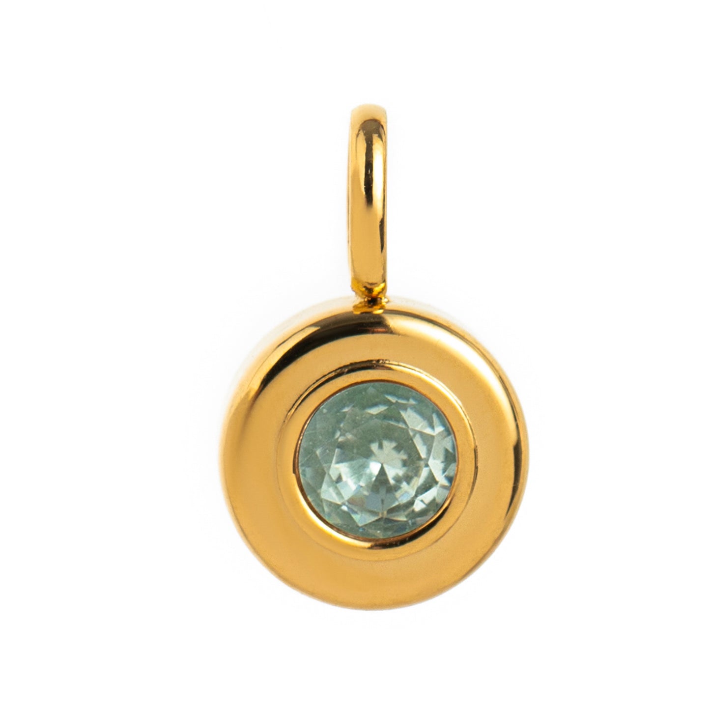 Vintage Geometric Stainless Steel 18K Gold Plated PVD DIY Charm Bar Necklace with 12 Birthstones