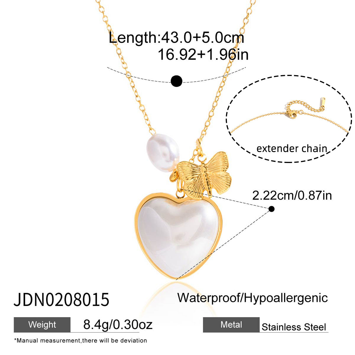 Collar con colgante de corazón geométrico de acero de titanio y cadena de acero inoxidable galvanizado para mujer