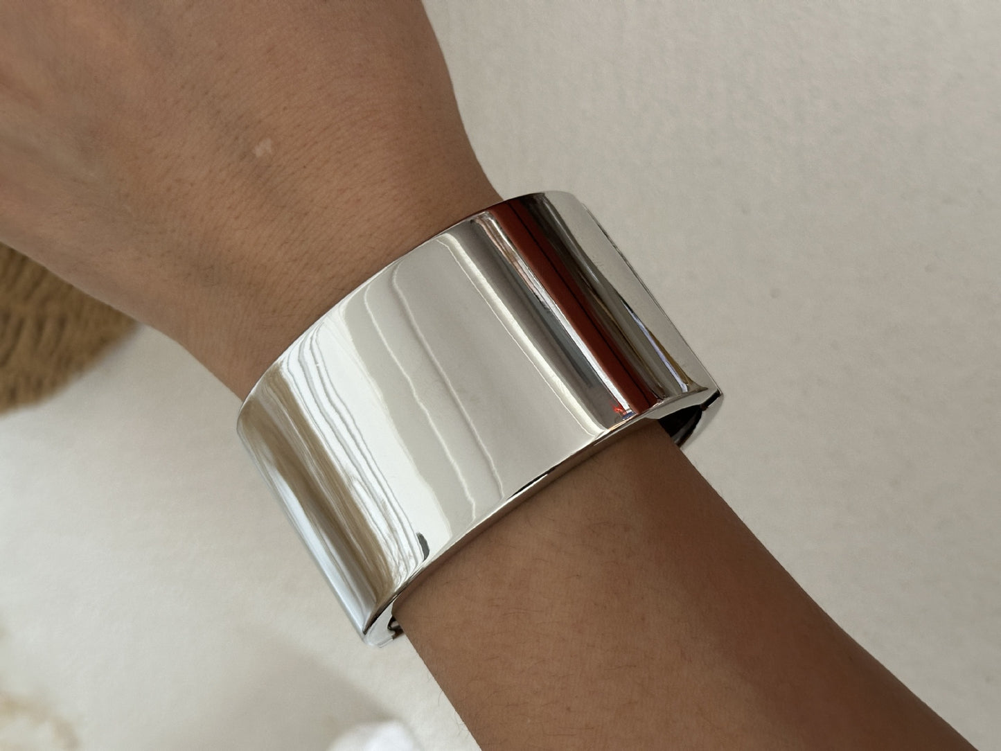 Minimalist Geometric Alloy Plated Cuff Bracelet for Women