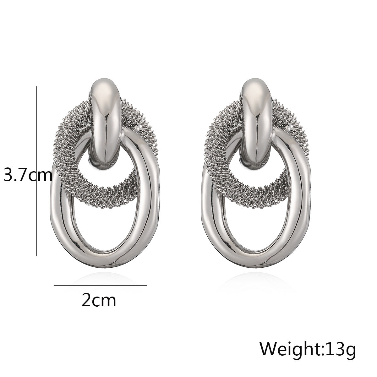 Minimalist Geometric Brass 18K Gold Plated Stud Earrings for Women